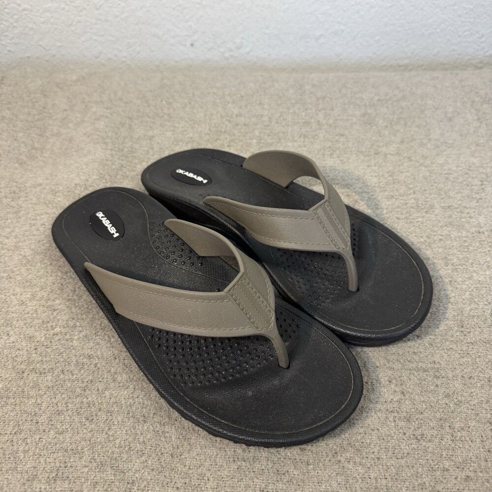 Okabashi Mariner Flip Flop Sandals Eco Friendly Made in USA Comfort Men L 9-10